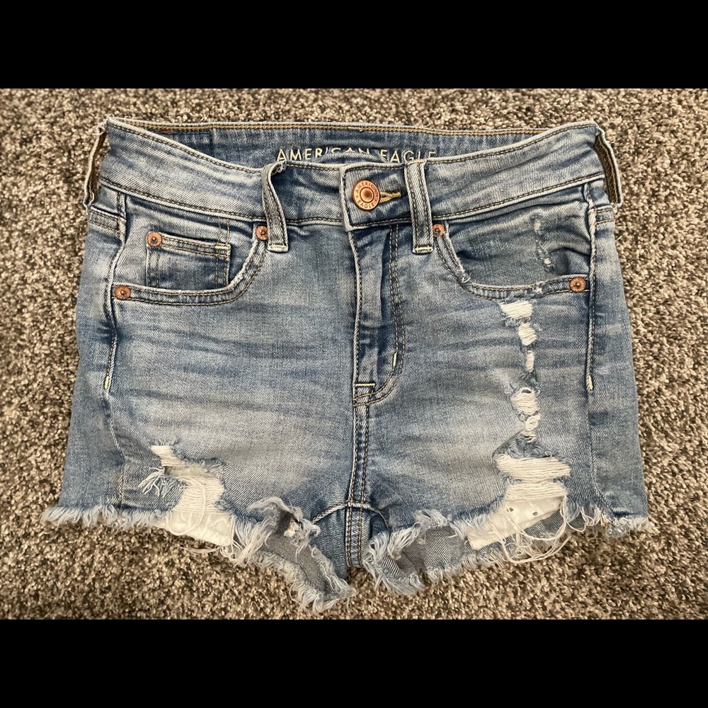 American eagle Jean shorts size 0 super stretch